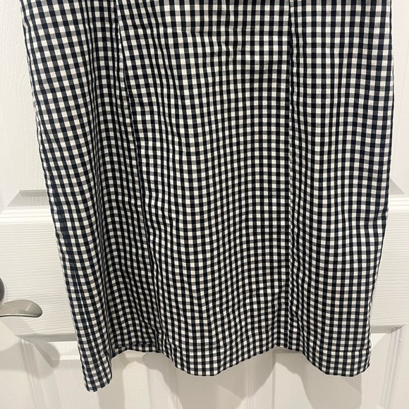 Black White Gingham Plaid Mini Dress Medium Y2K‎ Cottagecore Coquette Girl - Picture 3 of 6